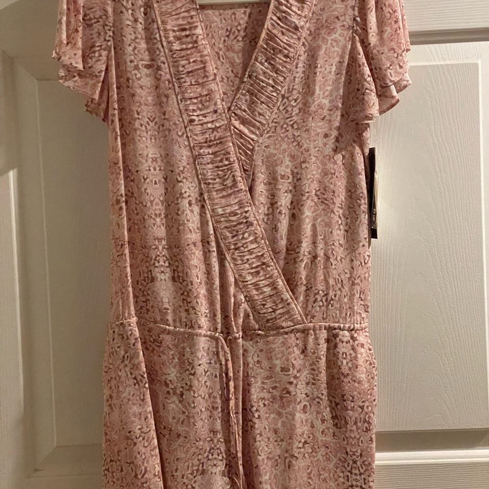 Hale Bob Pink Romper with ruffles Size XS NWT